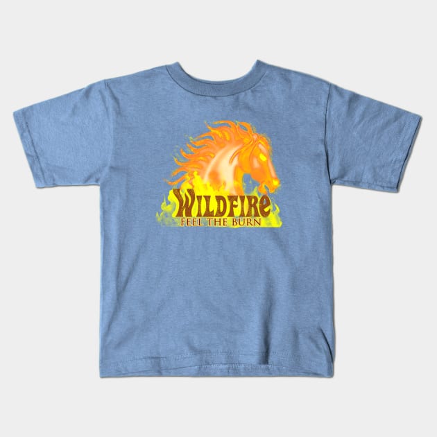 Wildfire - Feel The Burn Kids T-Shirt by Toonicorn